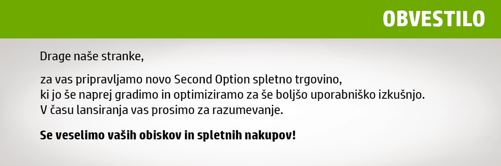 Obvestilo ob lansiranju