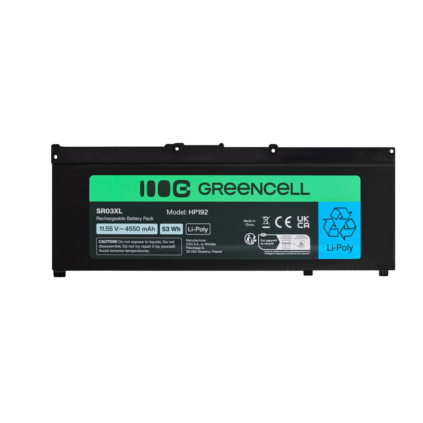 Greencell baterija za HP SR03XL HP Pavilion Gaming 15 (HP192)