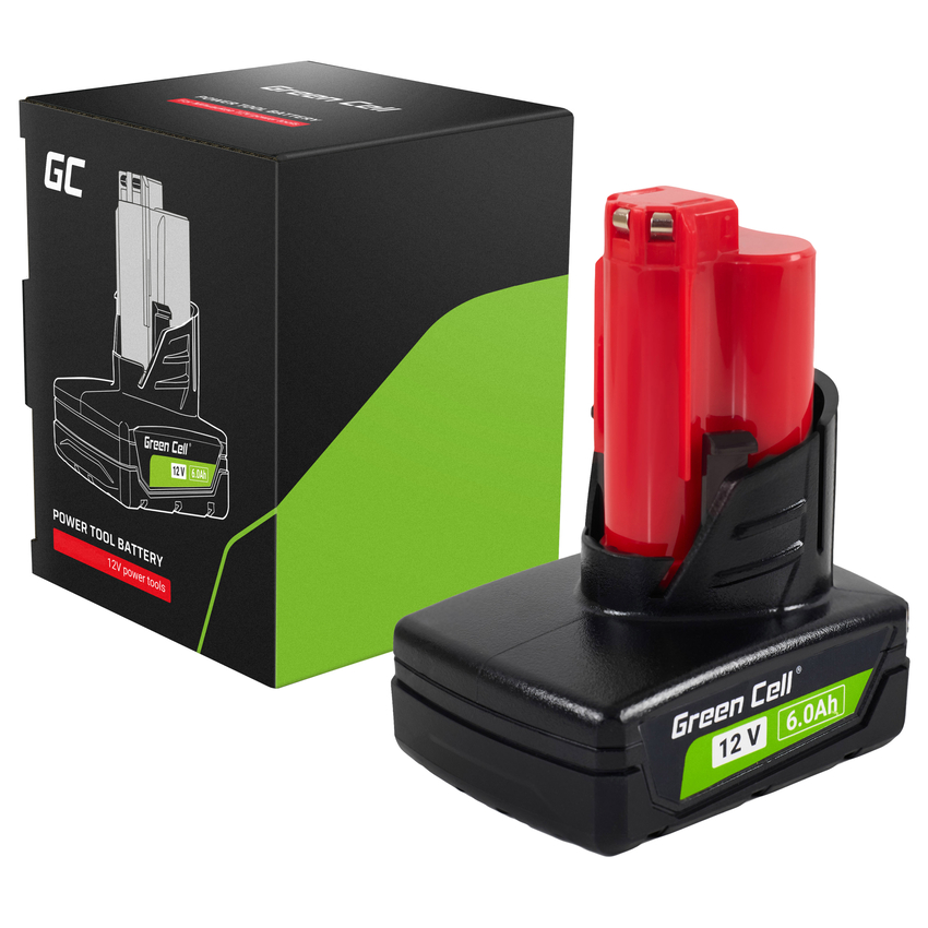 Green Cell baterija za Milwaukee M12 12V 6Ah nadomestna baterija M12 B6 4932451395 (PTML12V6)