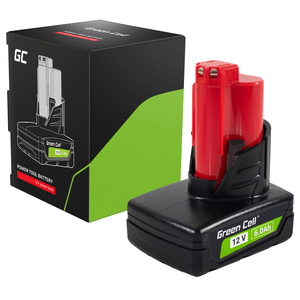 Green Cell baterija za Milwaukee M12 12V 6Ah nadomestna baterija M12 B6 4932451395 (PTML12V6)