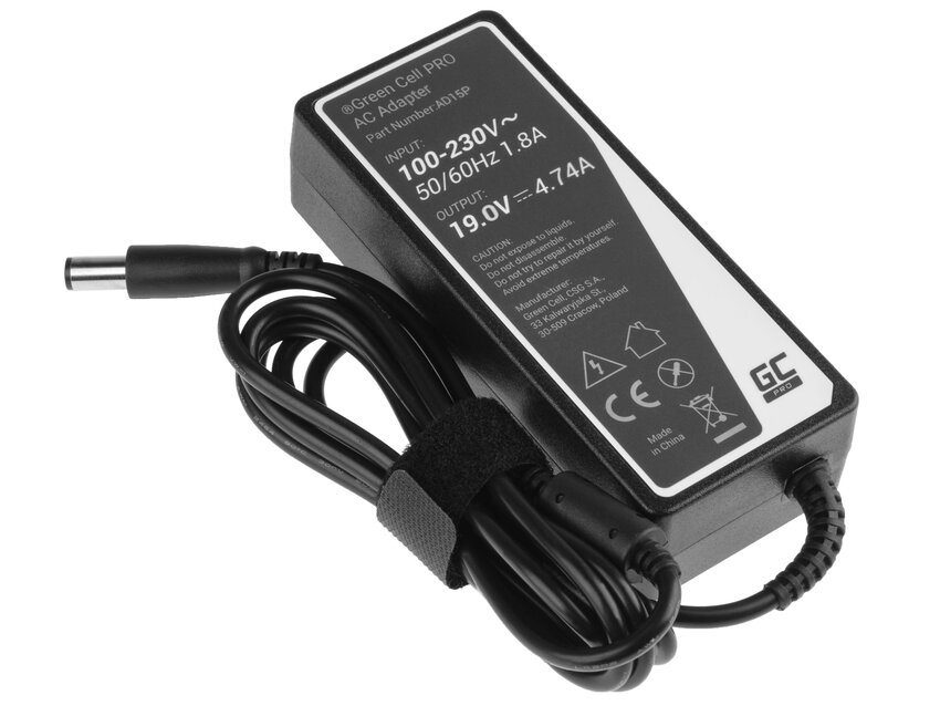 Green Cell PRO polnilec / AC adapter za HP Envy Pavilion DV4 DV5 DV6 Compaq CQ61 CQ62 19V 4.74A (AD15P)