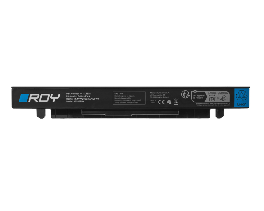 RDY Laptop baterija A41-X550A za Asus A550 F550J F550L R510 R510C R510J R510JK R510L R510CA X550 X550C X550CA X550CC X550L (AS58BRDY)