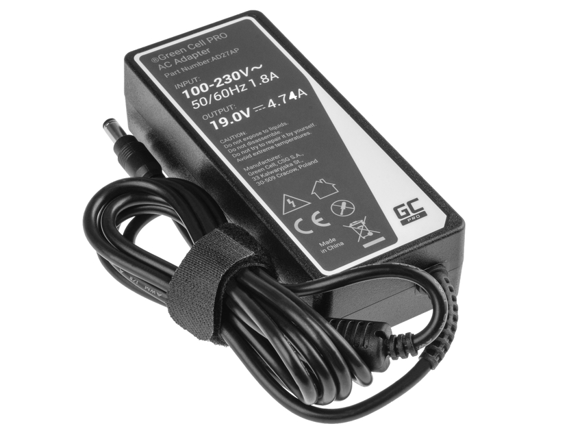 Green Cell PRO polnilec / AC Adapter 19V 4.74A 90W za Asus A52 K50IJ K52 K52F K52J K53S K53SV X52 X52J X53S X53U X54C X54 X54H (AD27AP)
