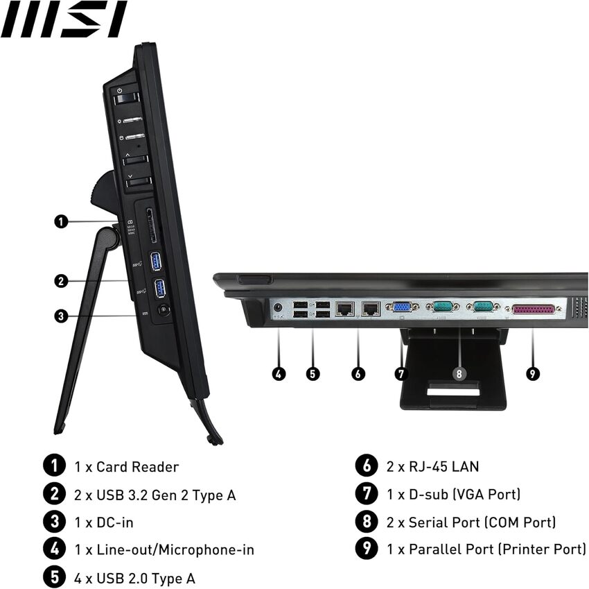 Računalnik MSI PRO AP162T ADL-018XDE AiO | N100 | 4GB RAM | 128GB SSD | W11H